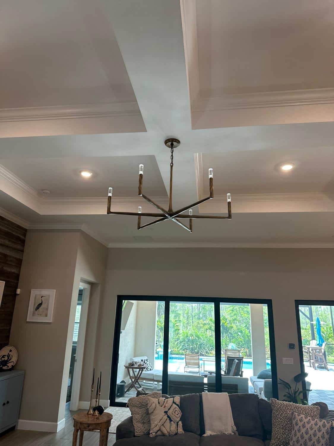 high ceiling lighting Fort Myers residential electrician smoke detector installation ceiling fan replacement chandelier installation Fort Myers Chandelier Installation & Smoke Detector Replacement – Fort Myers, FL
