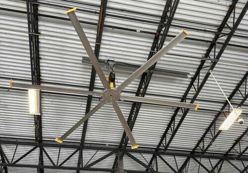 Industrial Overhead Fan Installation with Lift – Fort Myers, FL