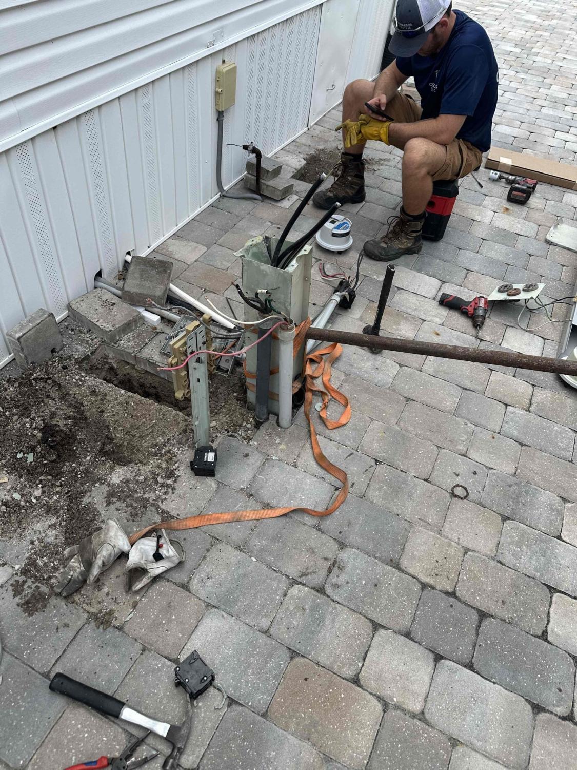 Dual Meter Pedestal Replacement with Grounding System – Fort Myers, FL