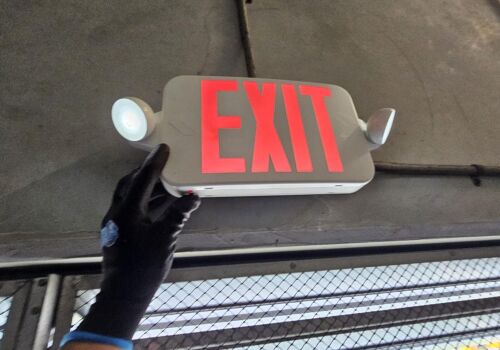 Exit Sign Combo Replacement with Lift – Venice, FL